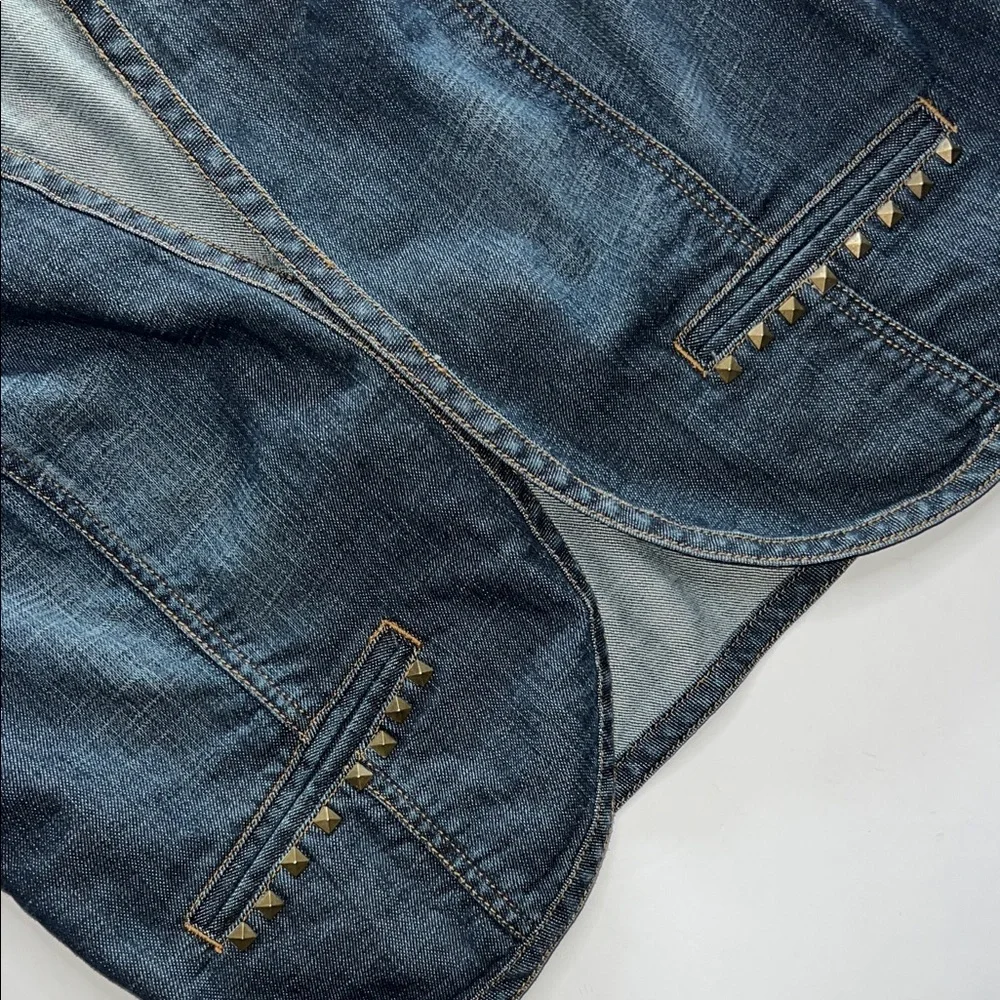 Chico's Platinum Dark Denim Vest size 2 - Picture 3 of 9